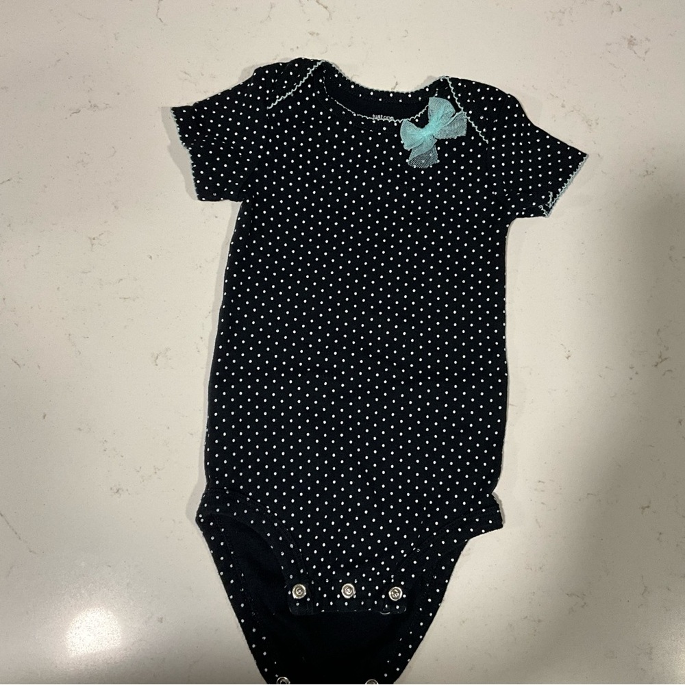 Polka Dot Baby bodysuit with Bow